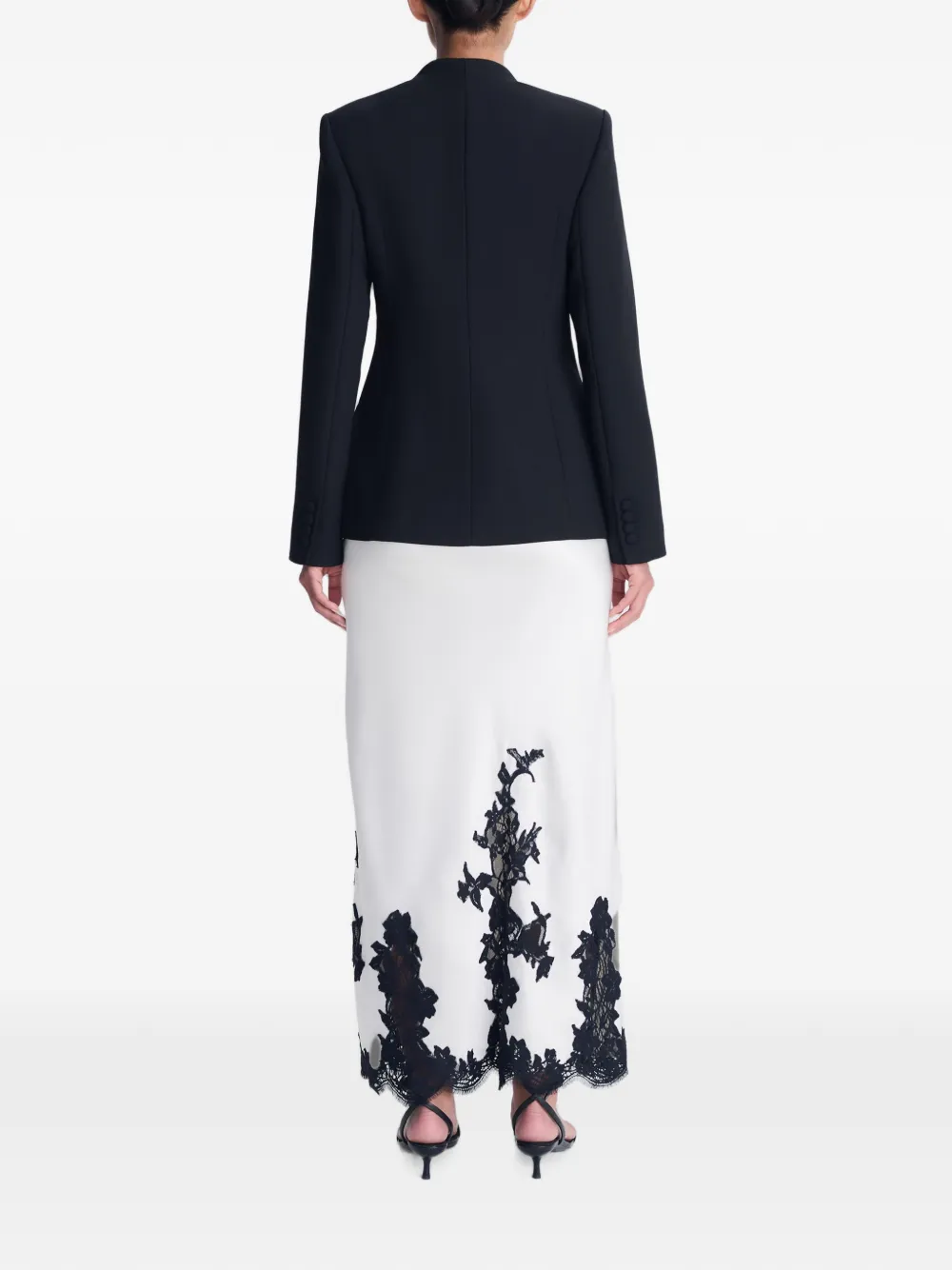 SIMKHAI Hagar lace-trim gown Zwart