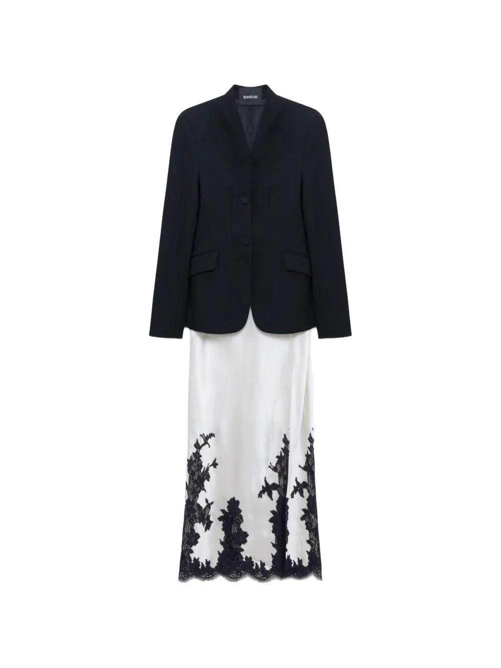 SIMKHAI Hagar lace-trim gown - Nero