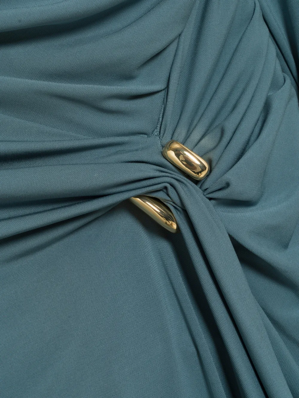 SIMKHAI Eleanora draped jersey gown Blauw