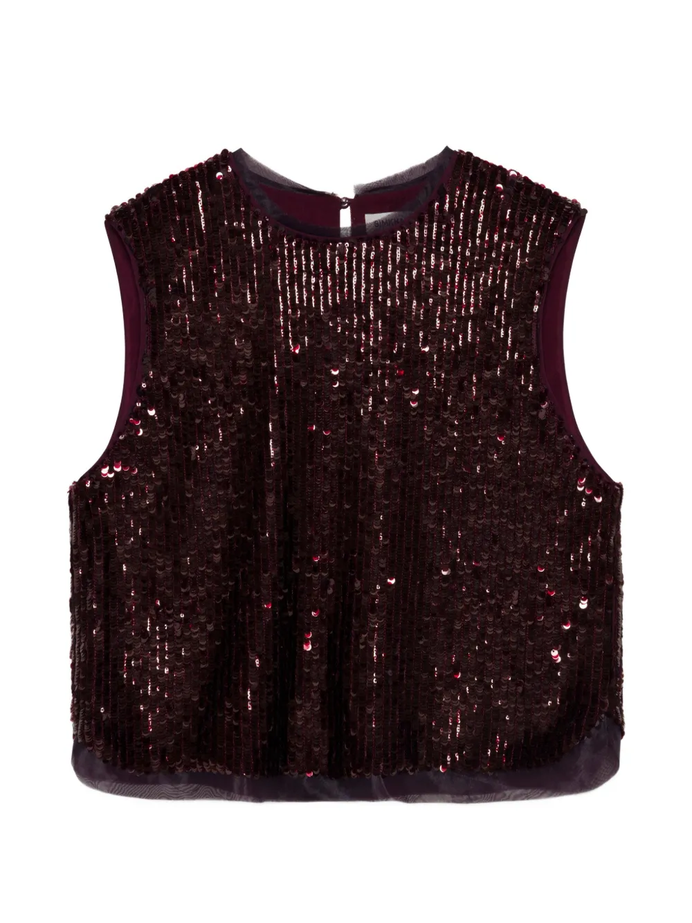 SIMKHAI Cydia embellished top Paars