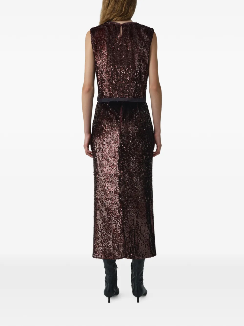 SIMKHAI Cydia embellished top Paars