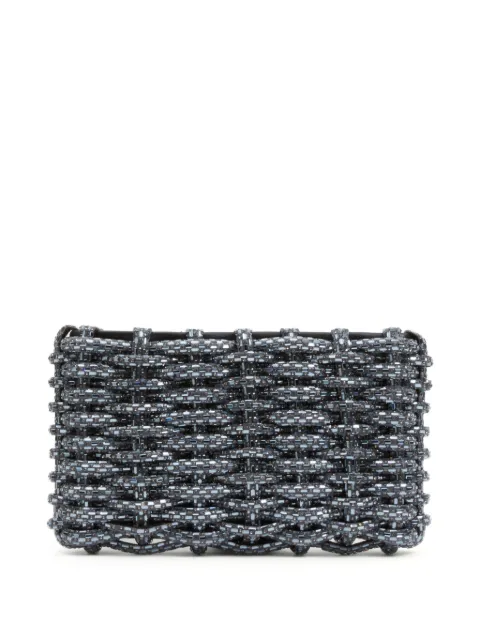 SIMKHAI  bolsa de mano Morgan tejida con strass