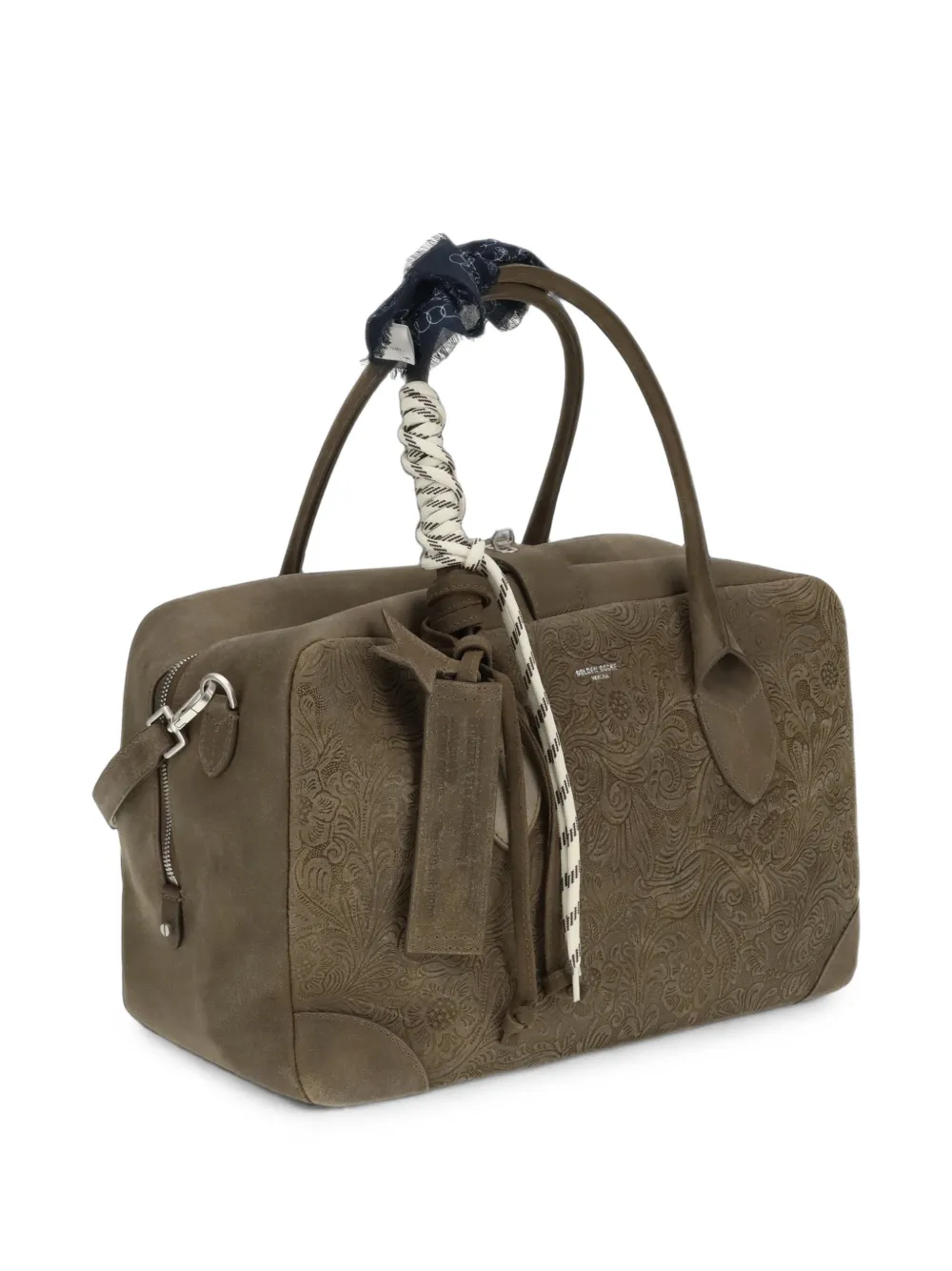 Golden Goose Medium Vita reistas met bloemen-reliëf Bruin