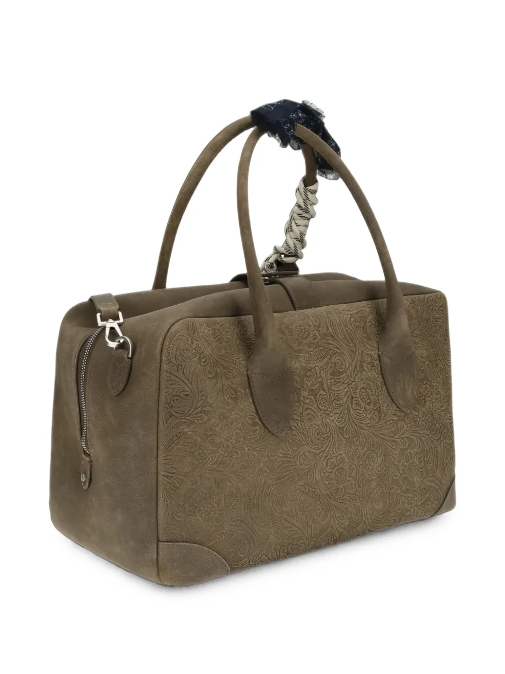 Golden Goose Medium Vita reistas met bloemen-reliëf Bruin