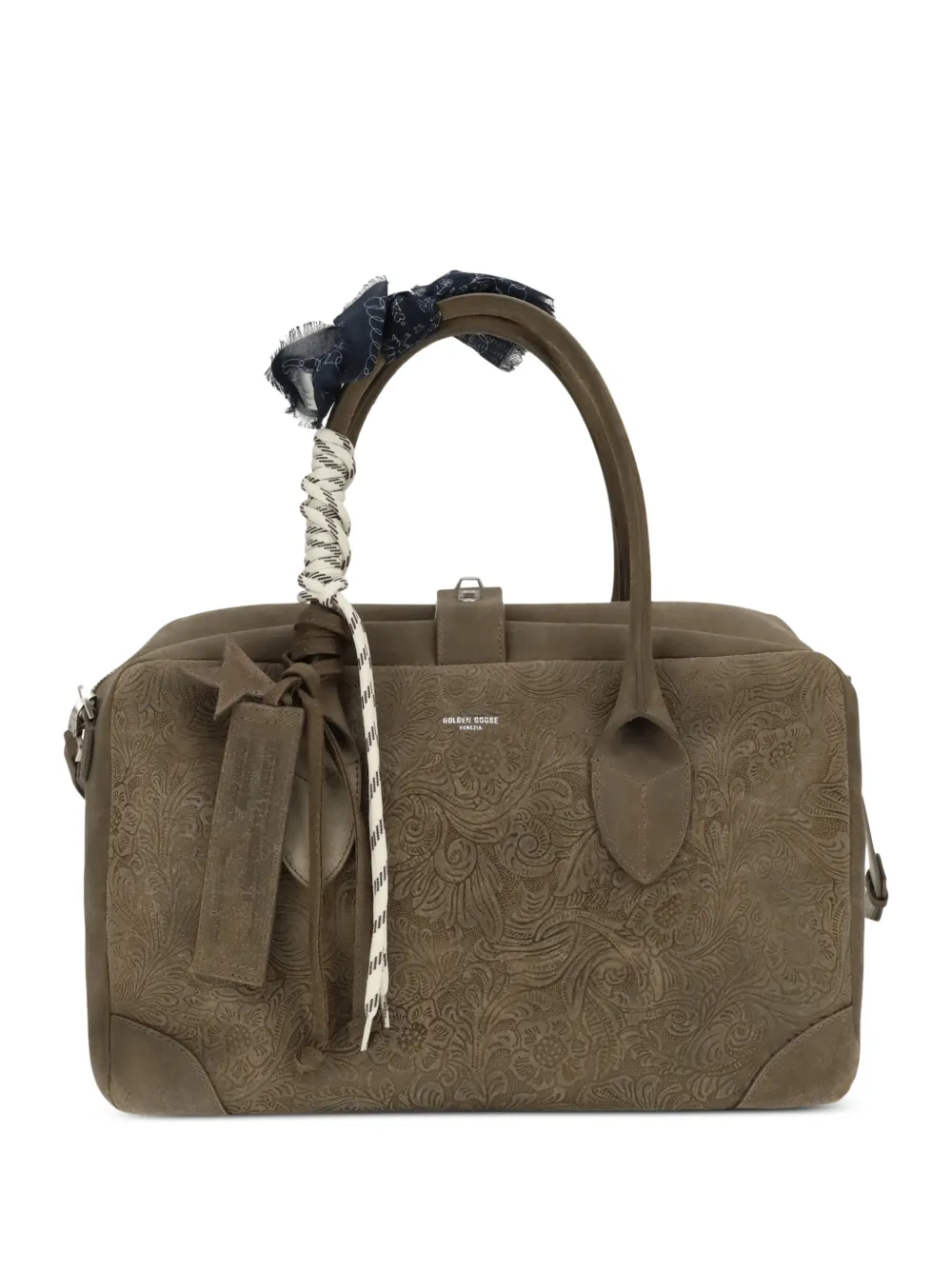 Golden Goose medium Vita floral-embossed travel bag - Braun