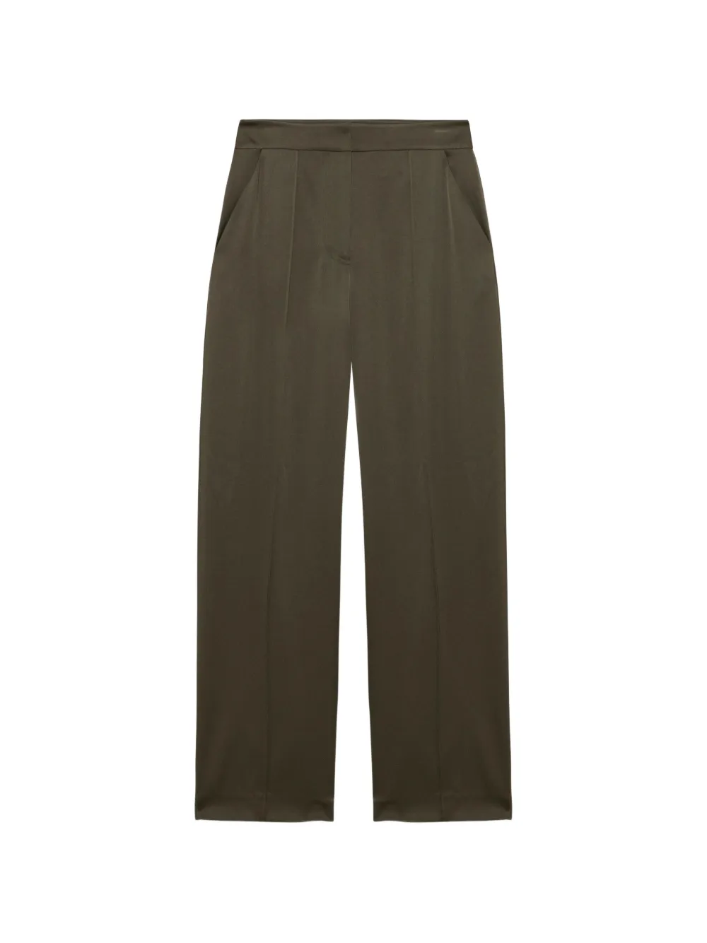 SIMKHAI Pantaloni Kyra a gamba ampia in raso - Verde