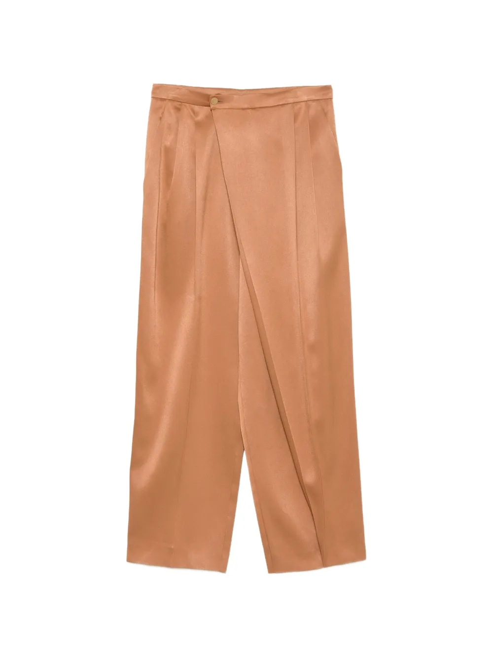 Alberta Ferretti wrap-front pleated trousers - Brown