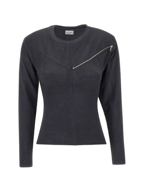 Vaquera corset-style zip-detail top