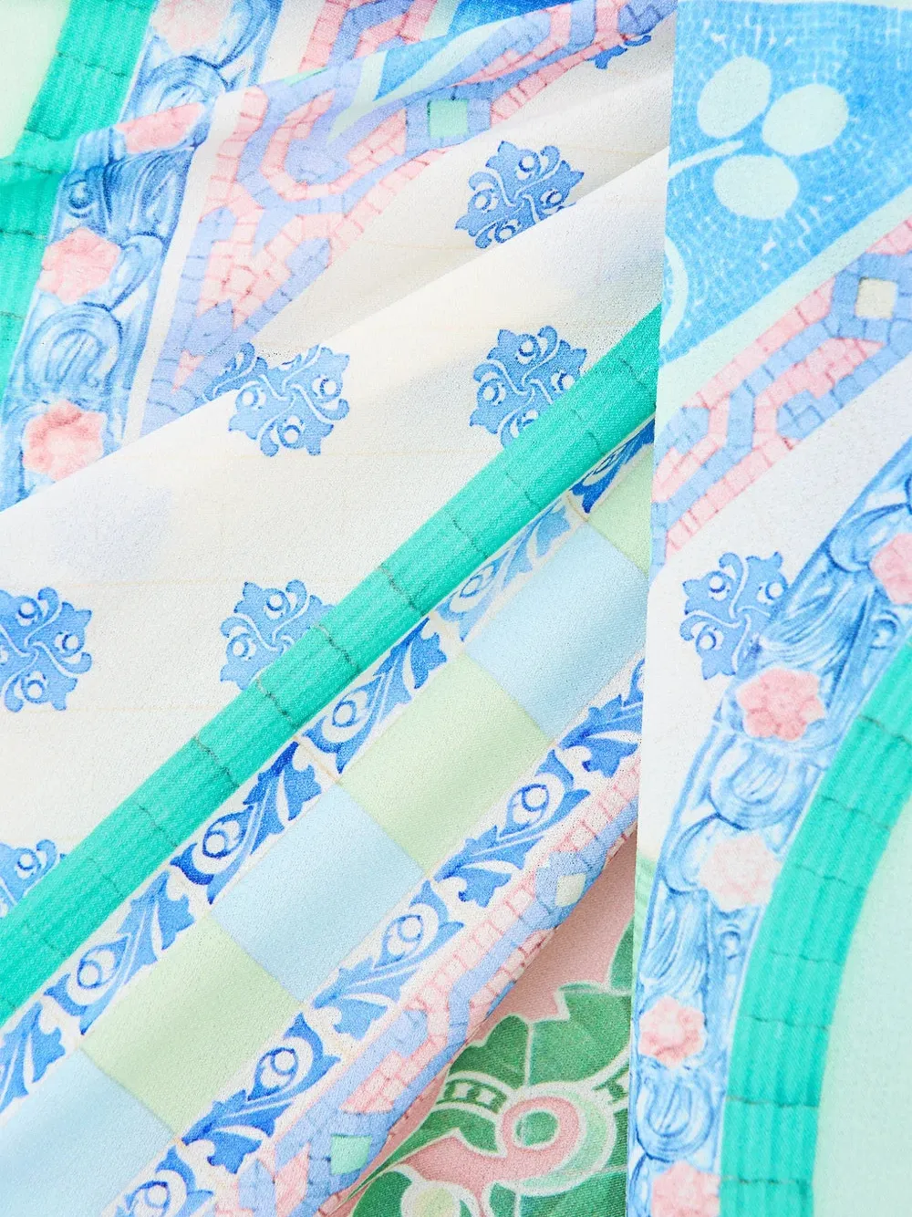 Camilla Midsummer Mosaics printed sarong Groen