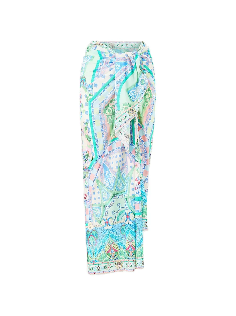 Camilla Midsummer Mosaics printed sarong - Grün