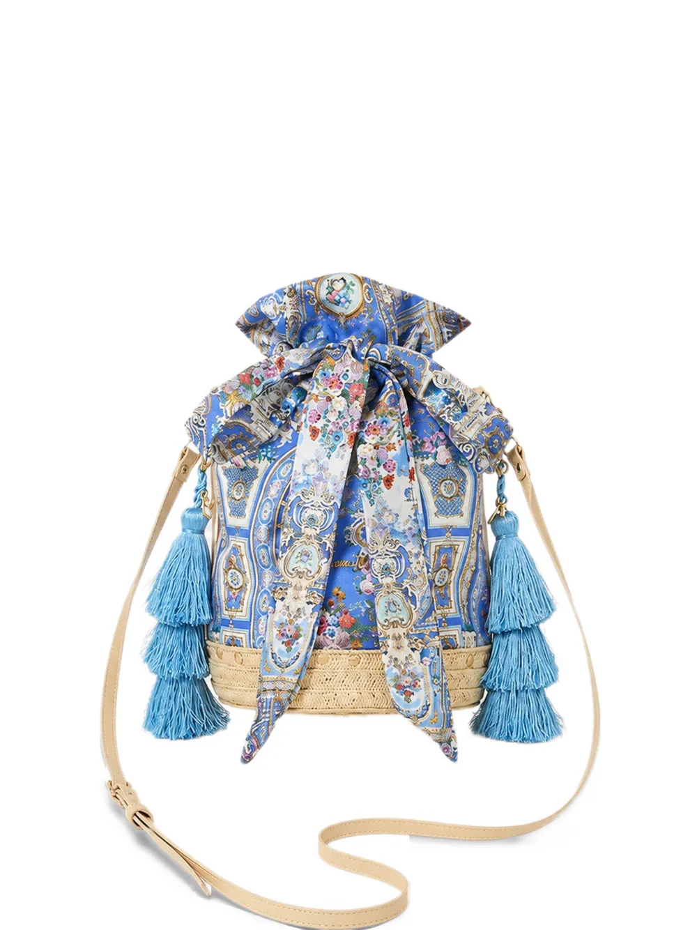 Camilla Ottoman Opulence tassel-detail bucket bag - Blu