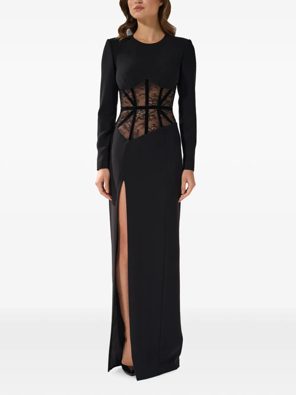 SILK LOVE & LACE Ilara corset-style gown