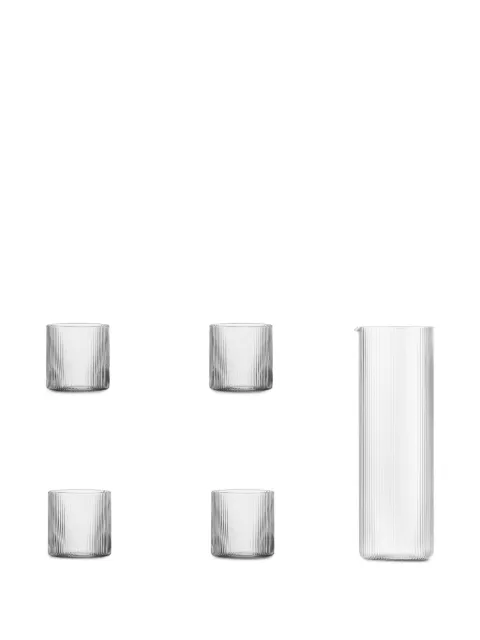 Ichendorf Milano Shibui ribbed jug and glasses (set of five)