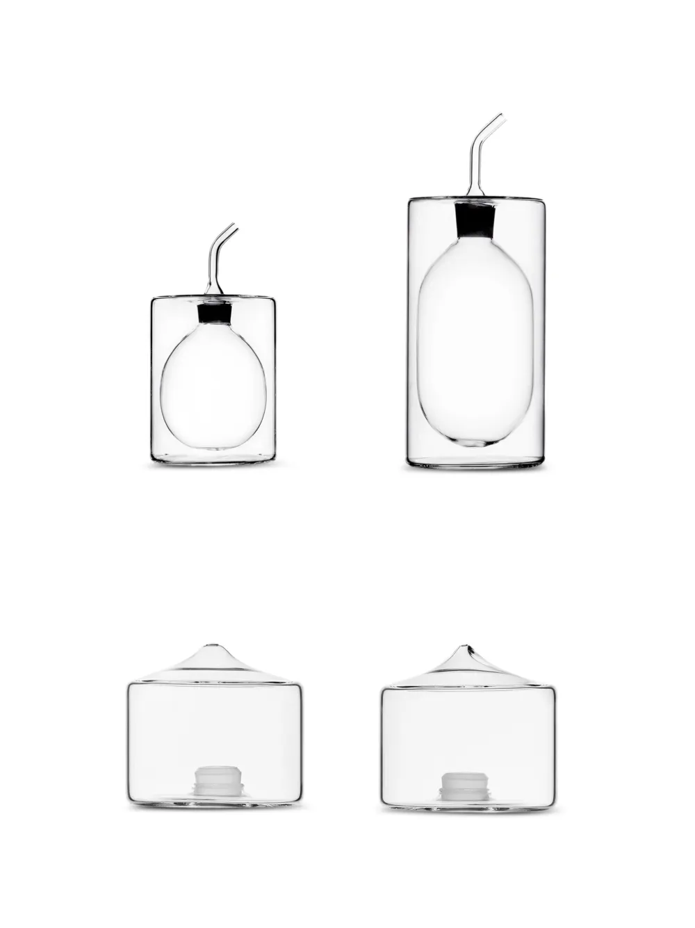Ichendorf Milano Cilindro Spender (4er-Set) - Weiß