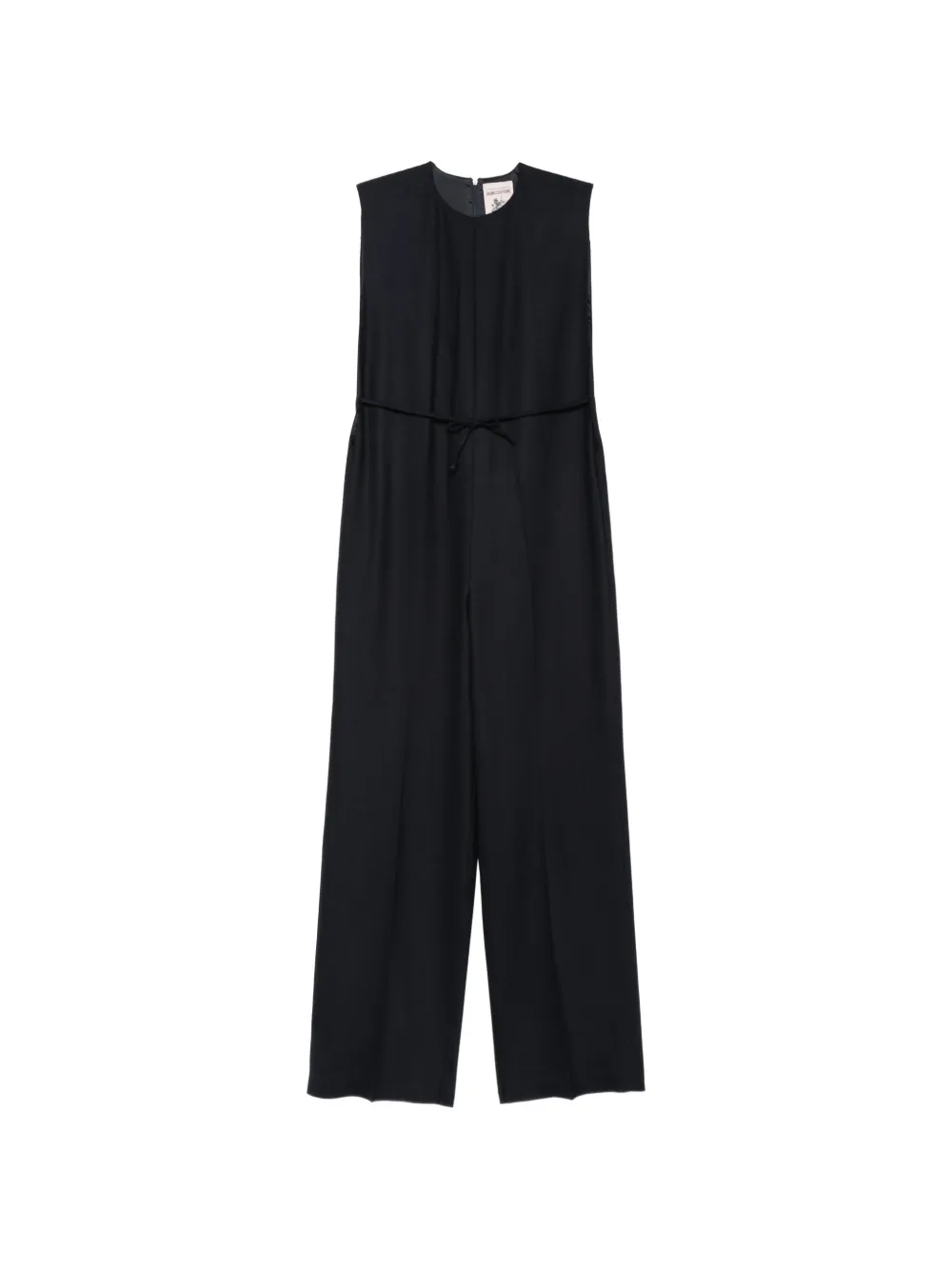 Semicouture sleeveless belted jumpsuit - Blu