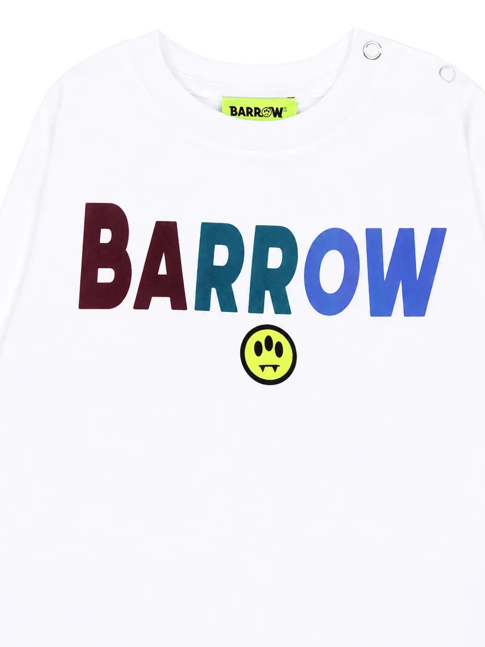 Barrow kids logo-print long-sleeve T-shirt Wit