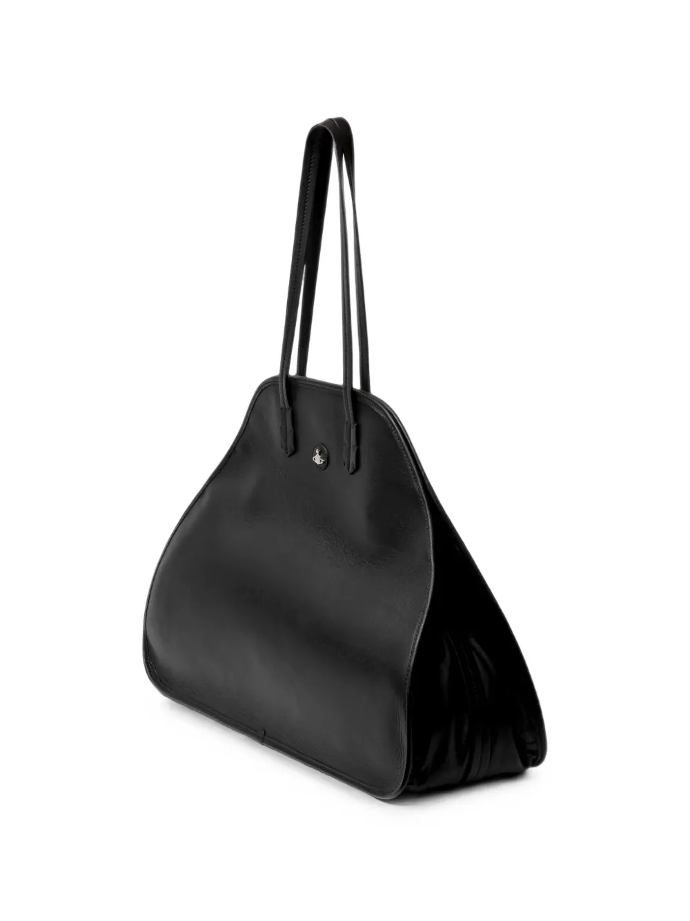 Vivienne Westwood large Yasmina arched leather shoulder bag Zwart