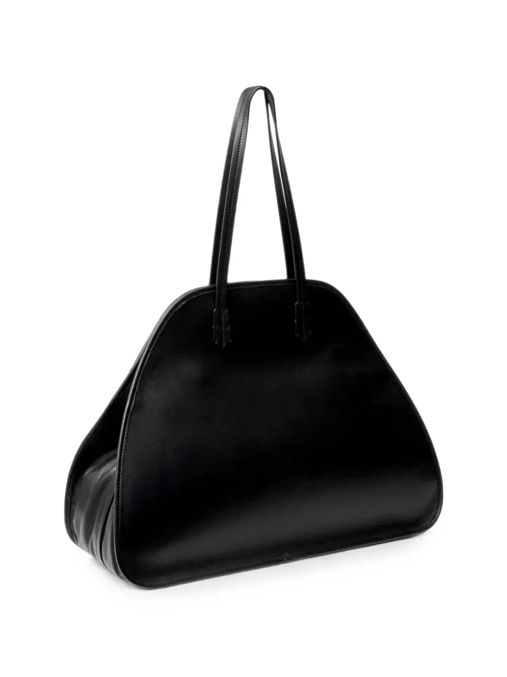 Vivienne Westwood large Yasmina arched leather shoulder bag Zwart