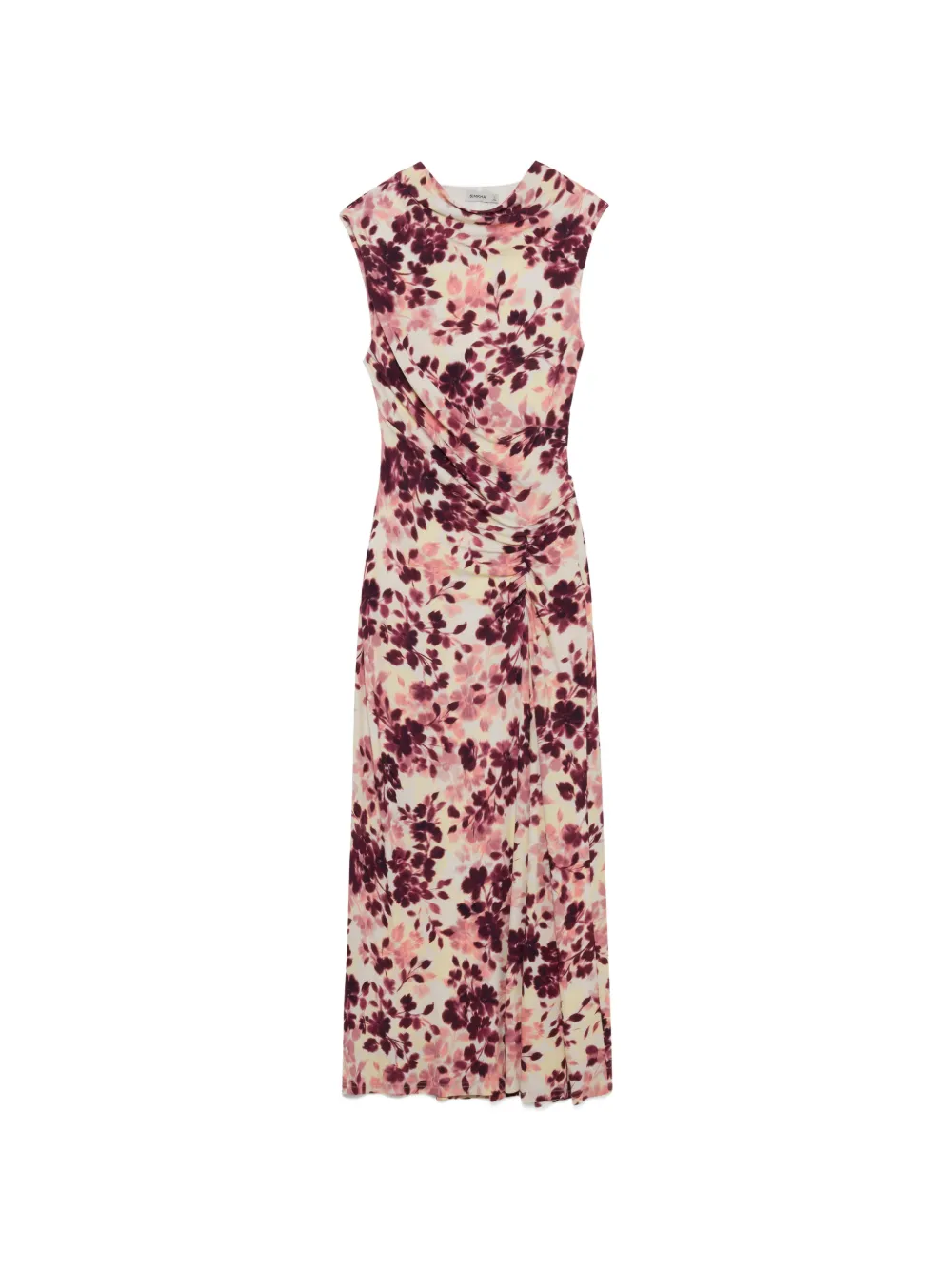 SIMKHAI midi Acacia Draped Jersey floral-print day dress - Toni neutri