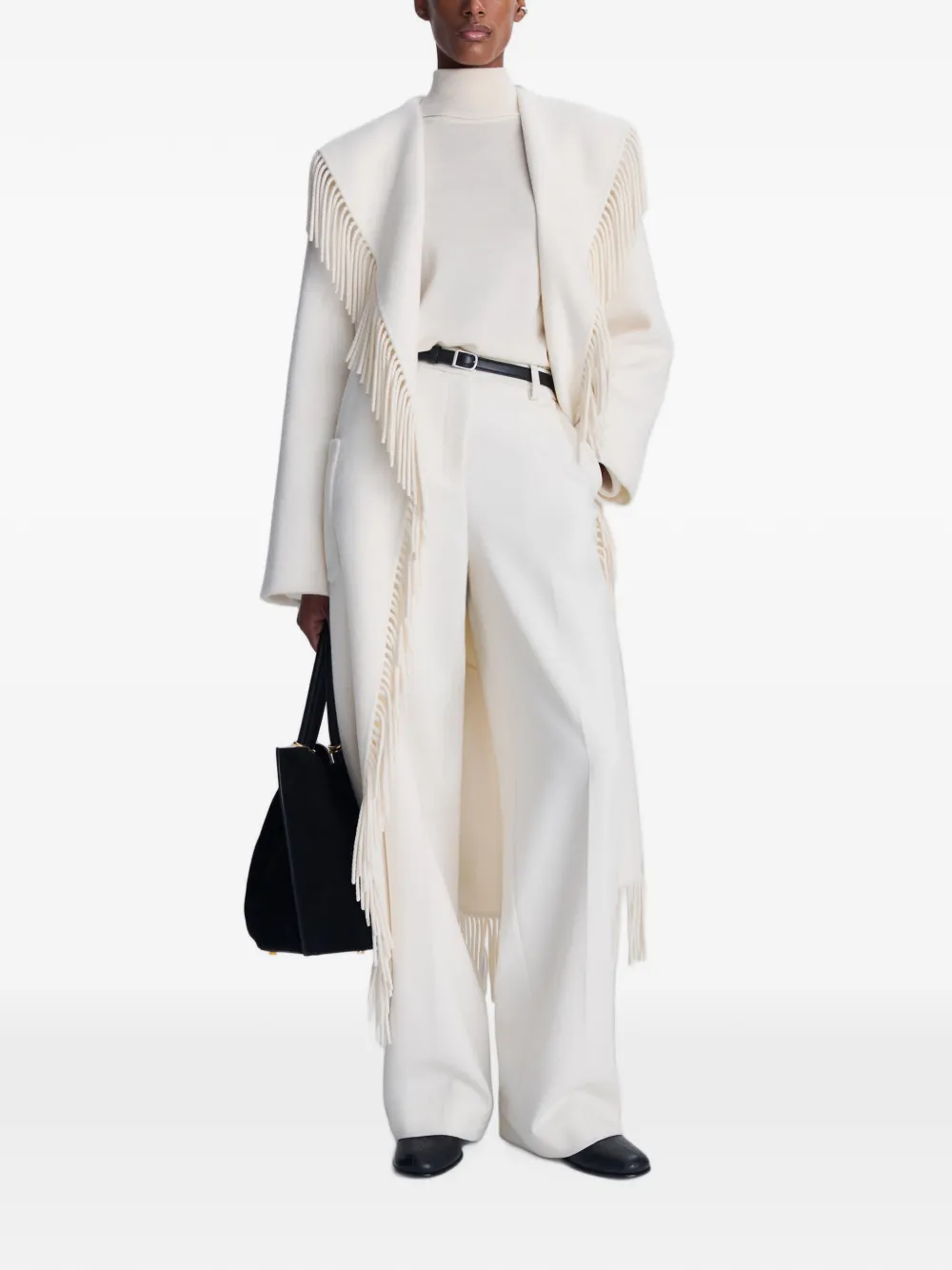 SIMKHAI Carrie fringe coat Beige
