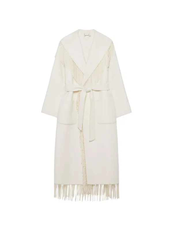 Simkhai Carrie Fringe Coat in Neutrals
