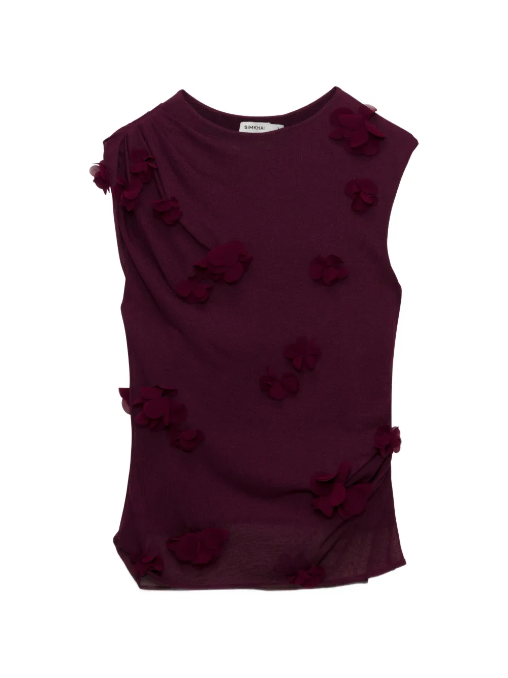 SIMKHAI Tessa floral-appliqué top