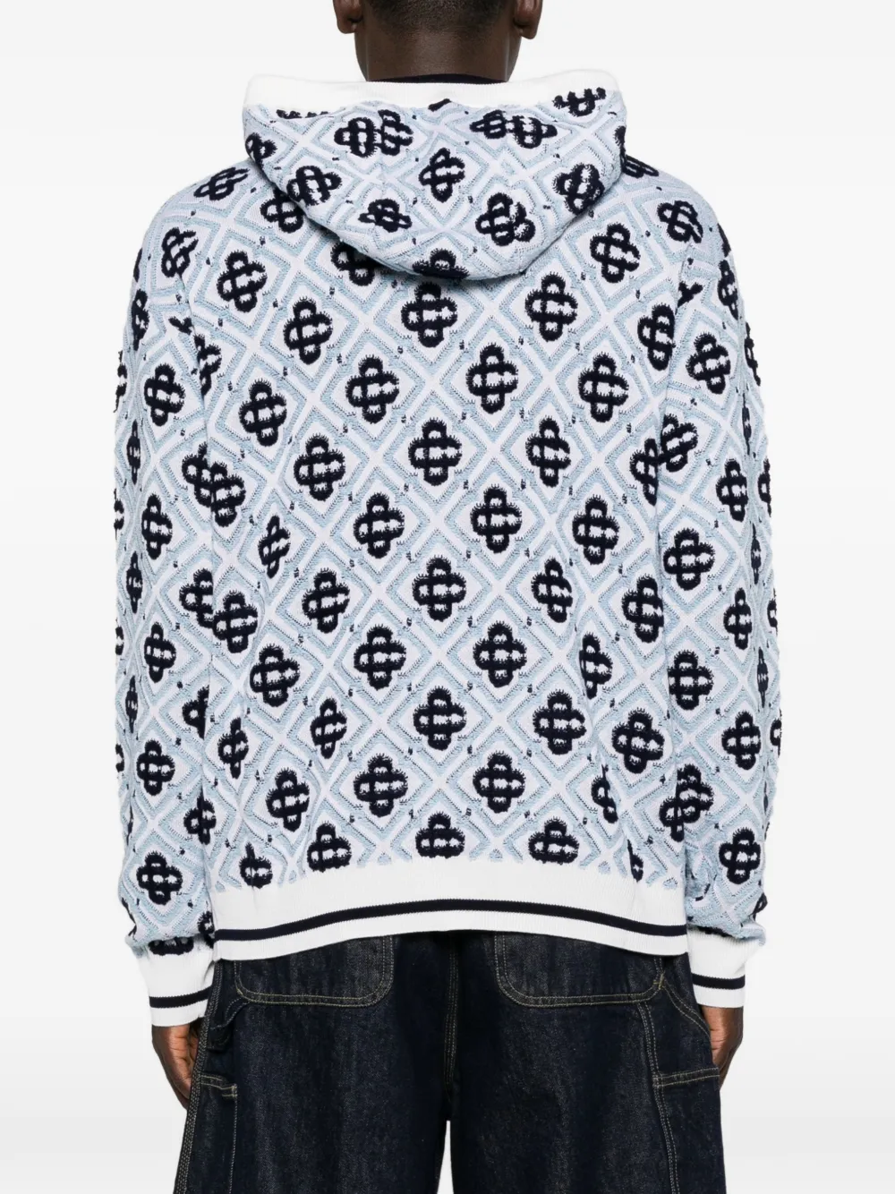 Casablanca CC Monogram hoodie met rits Blauw