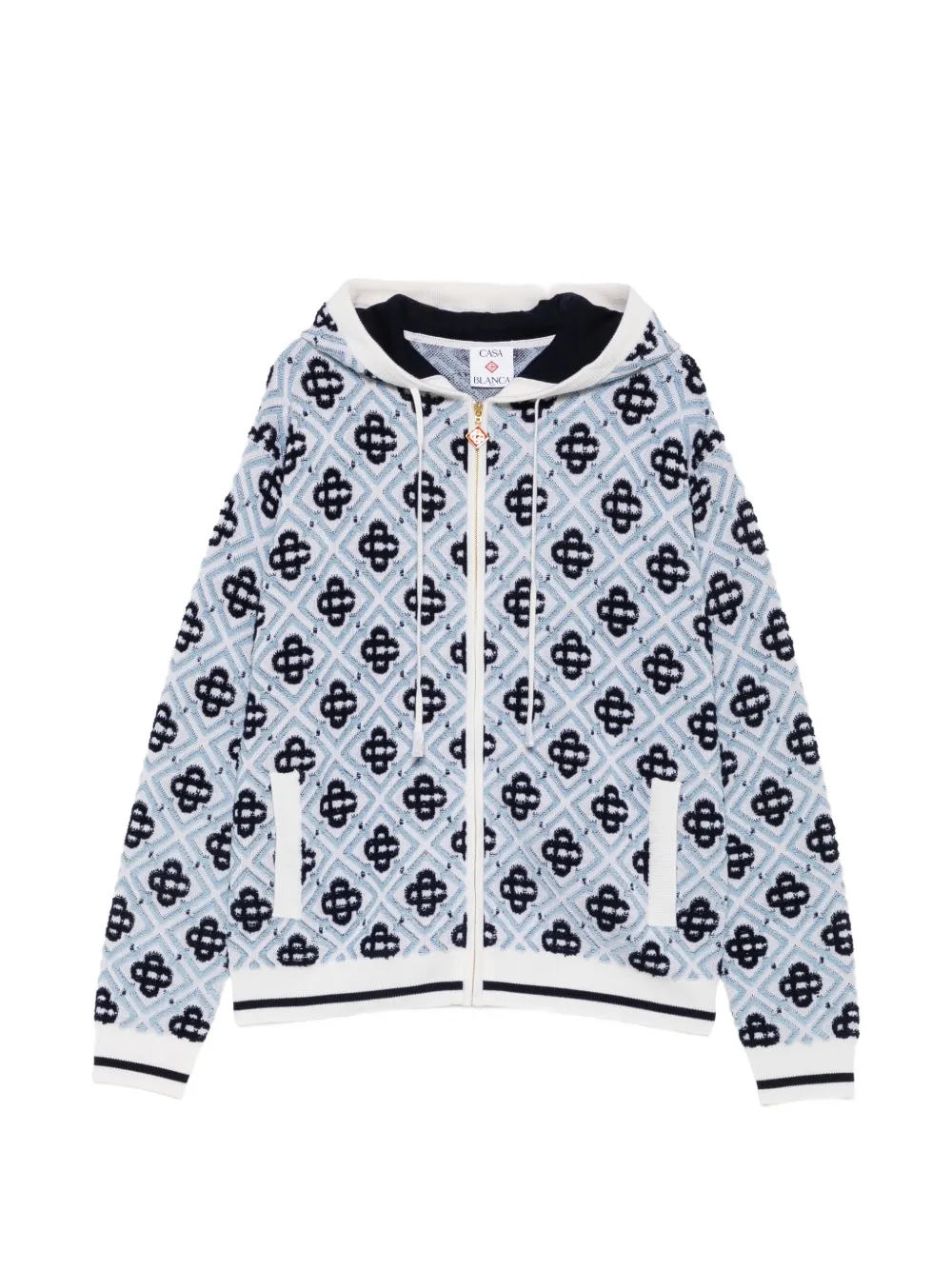 Casablanca CC Monogram zip-up hoodie - Blue