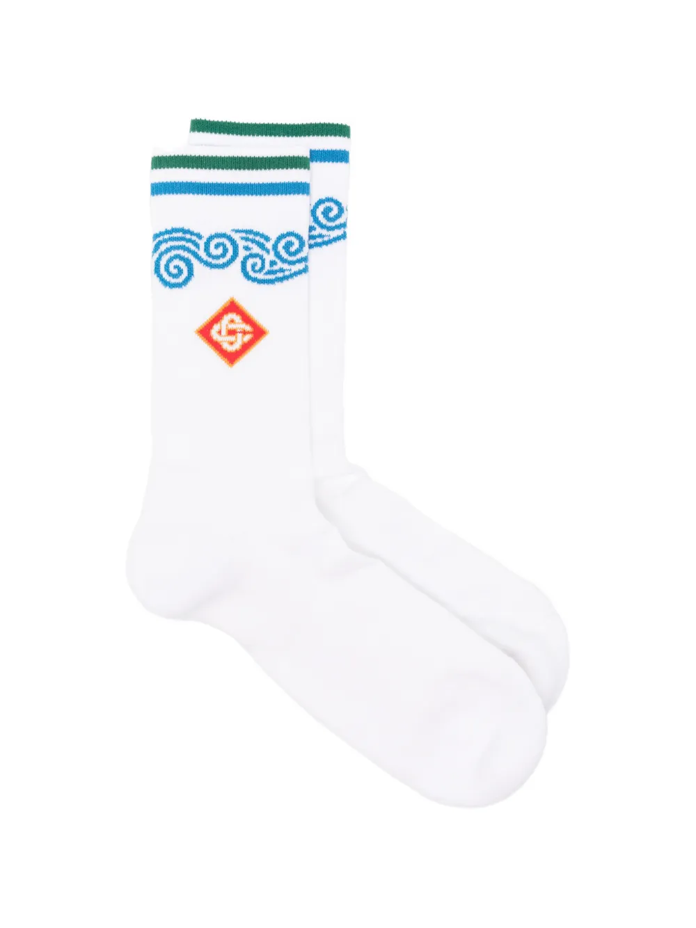 Casablanca chaussettes Casa Wave à logo brodé Casablanca chaussettes Casa Wave à logo brodé