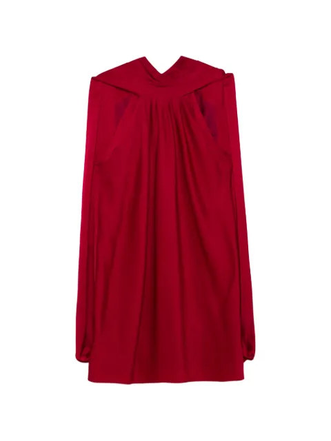 SIMKHAI vestido corto Toni con detalle de capa