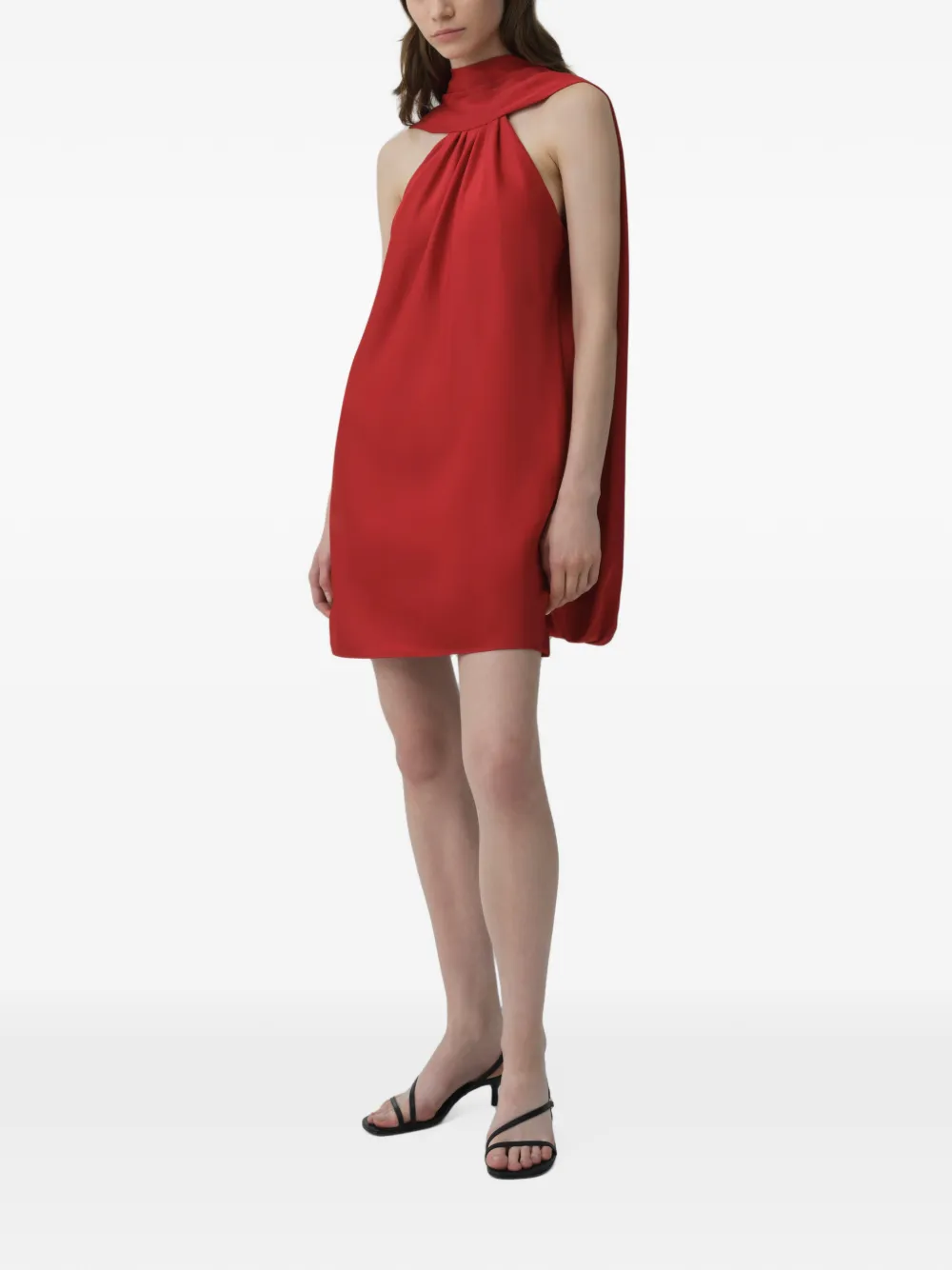 SIMKHAI Toni mini-jurk met capedetail Rood