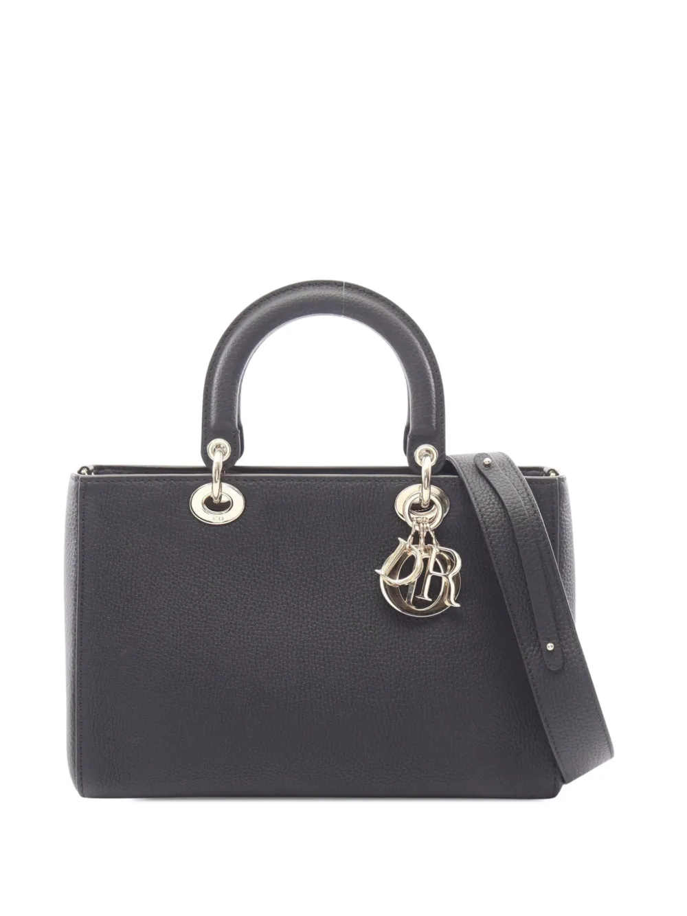 Christian Dior Pre-Owned 2000-2026 Medium Grained Calfskin Lady D Sire satchel - Black