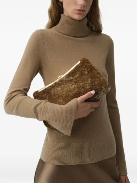 SIMKHAI  Solange shearling clutch bag