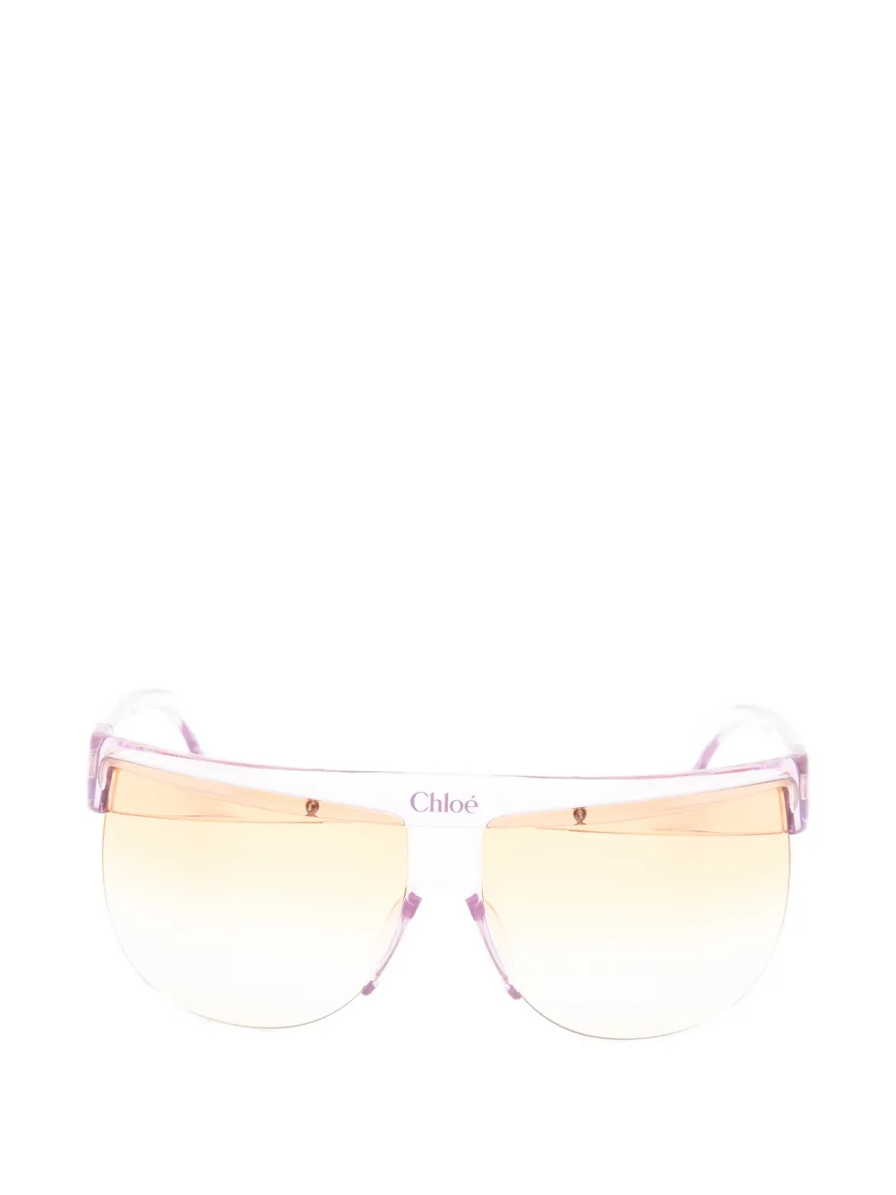 Chloé gradient-lens shield-frame sunglasses - Rosa