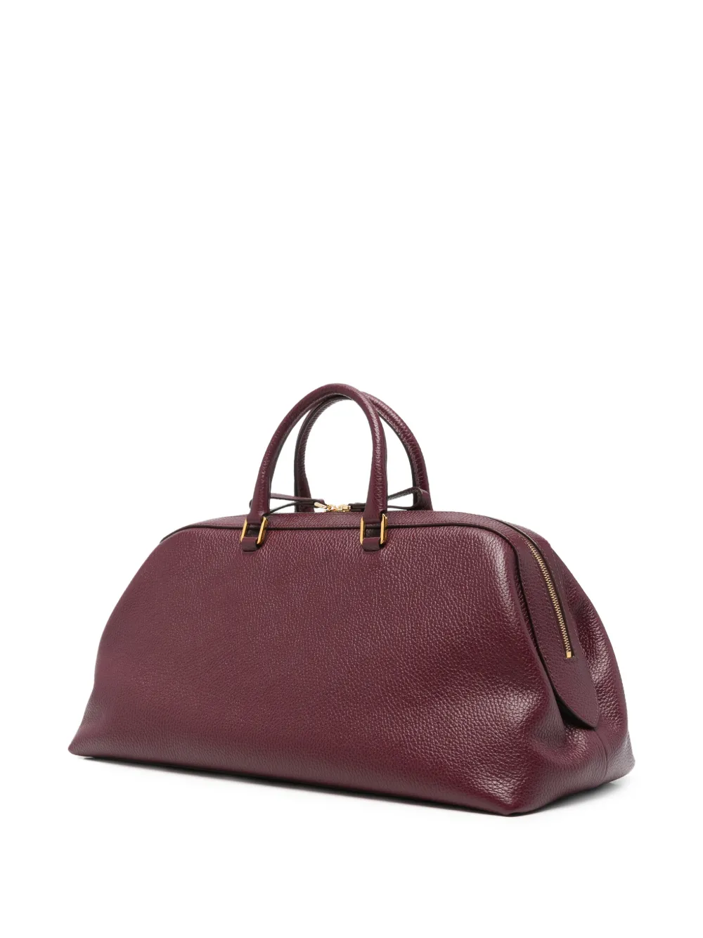 Alberta Ferretti logo-detail grained-leather tote bag Rood