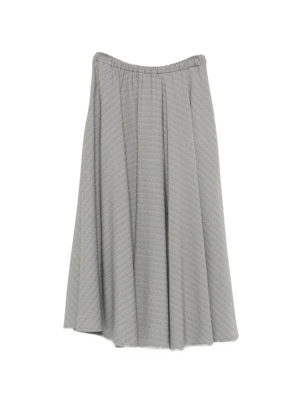 Alberta Ferretti check-print pleated skirt - Gris