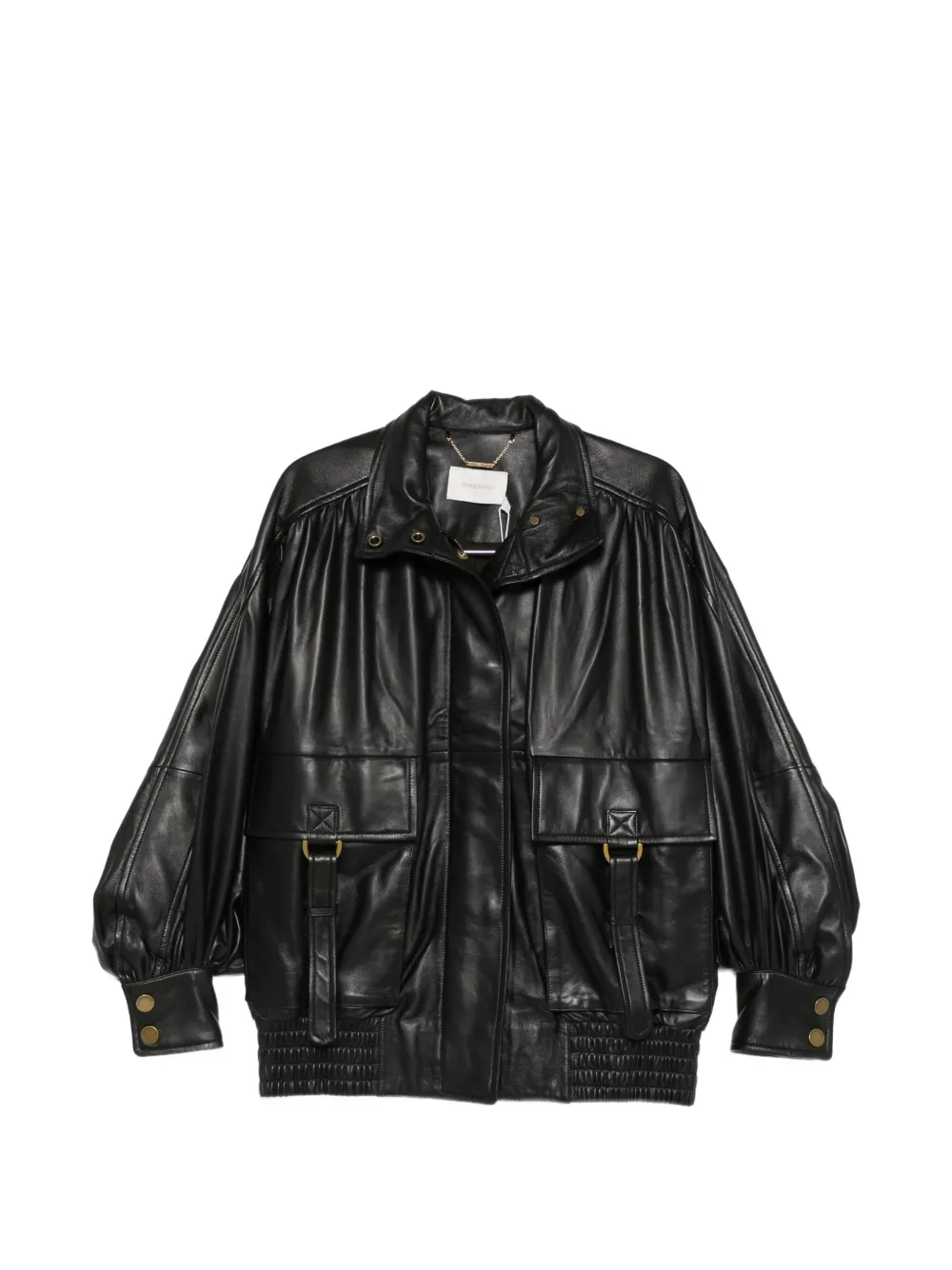 ZIMMERMANN Valiant leather bomber jacket - Schwarz