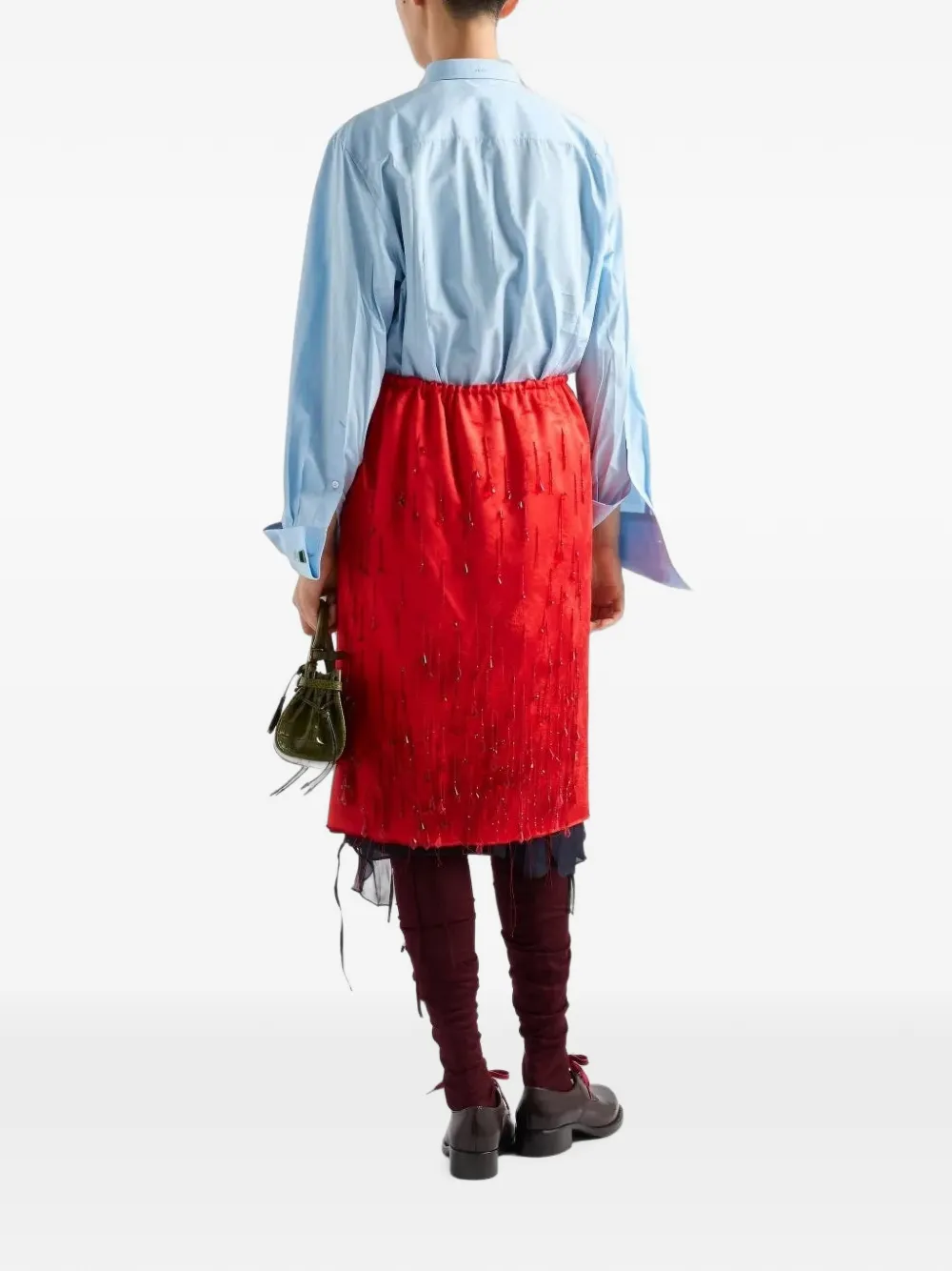 Prada poplin shirt Blauw