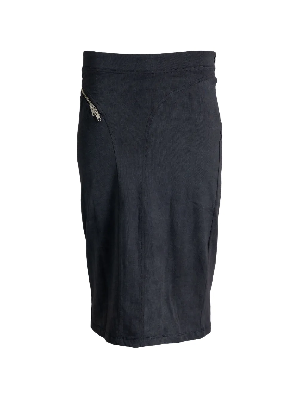 Vaquera zip-detail panelled midi skirt - Grau