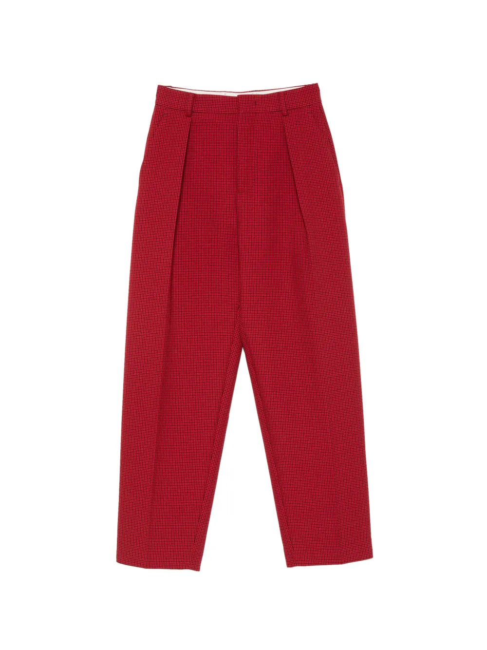 Nº21 check pleated trousers - Red