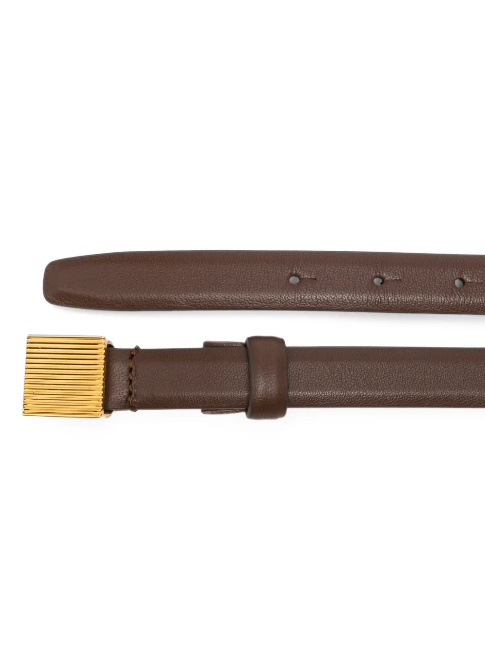 Alberta Ferretti engraved square-buckle belt Bruin
