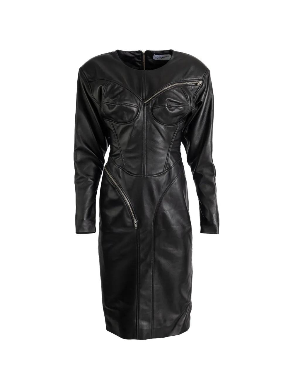 Vaquera corset-style zip-detail midi dress