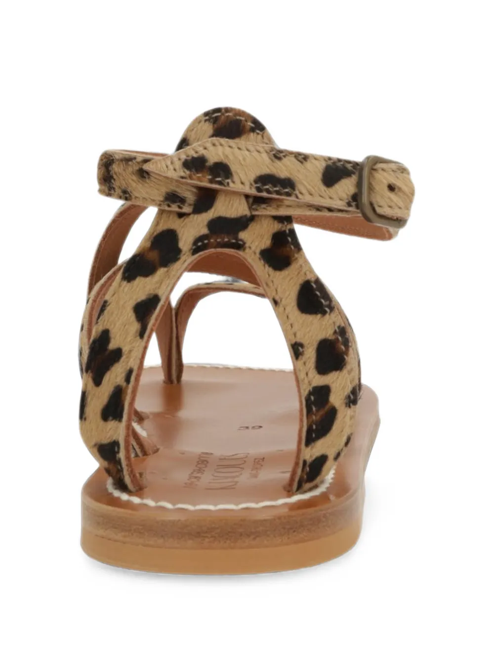K. Jacques Epicure leopard-print calf hair sandals Beige