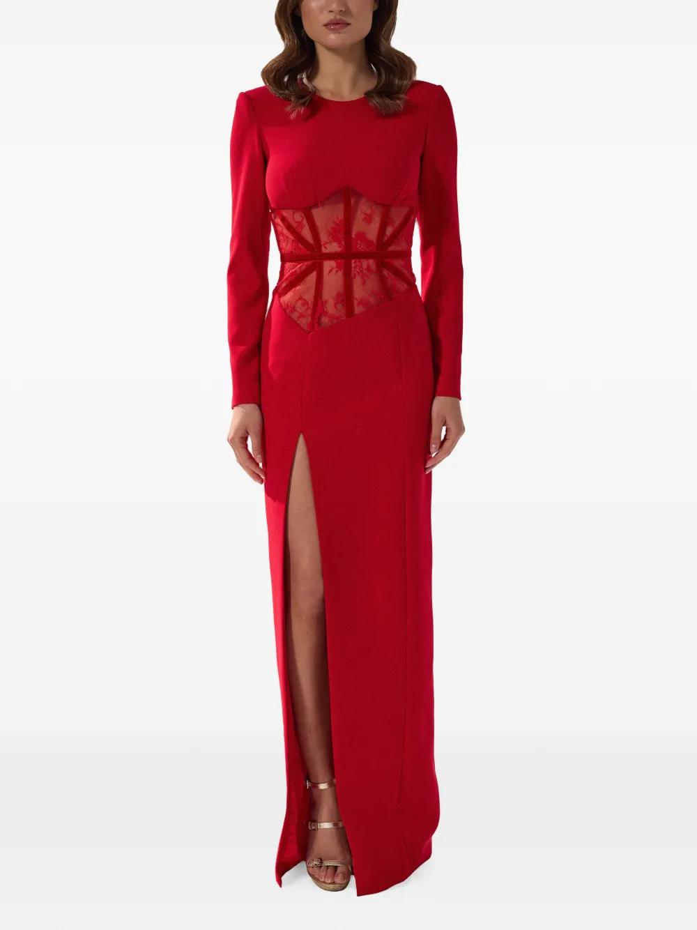 SILK LOVE & LACE Ilara lace-detail gown