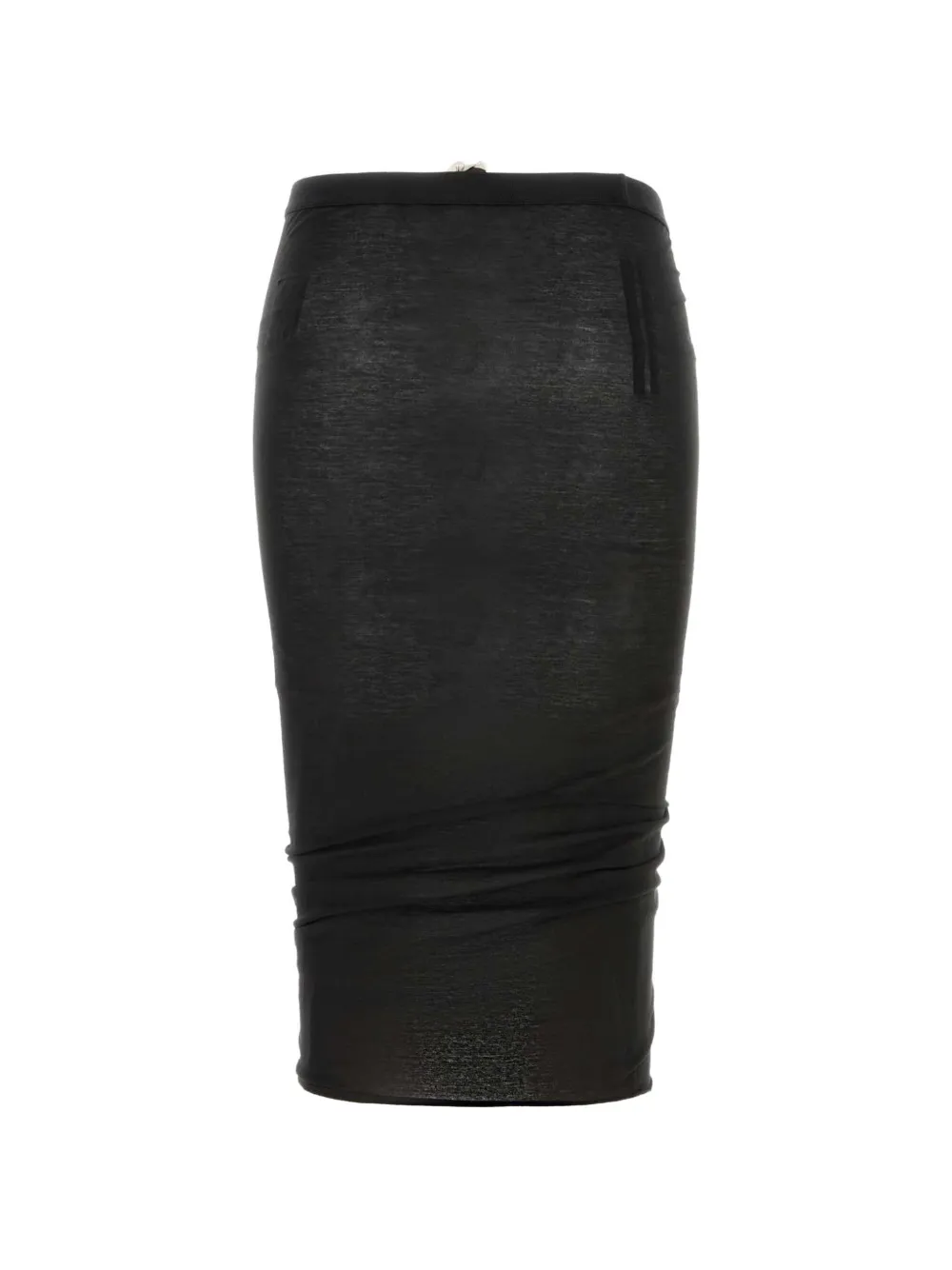 Rick Owens DRKSHDW ruched drawstring skirt Zwart