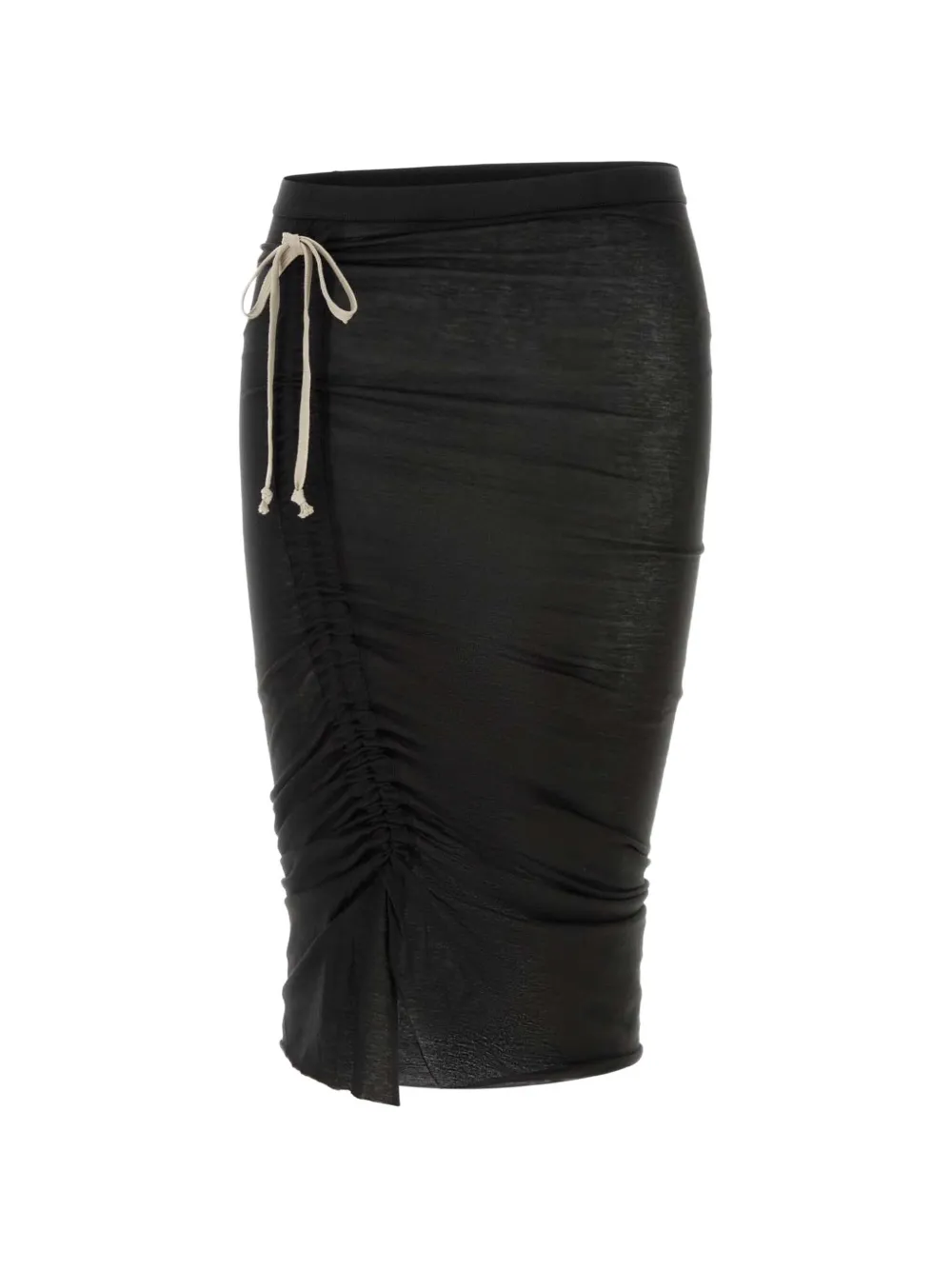 Rick Owens DRKSHDW ruched drawstring skirt Zwart
