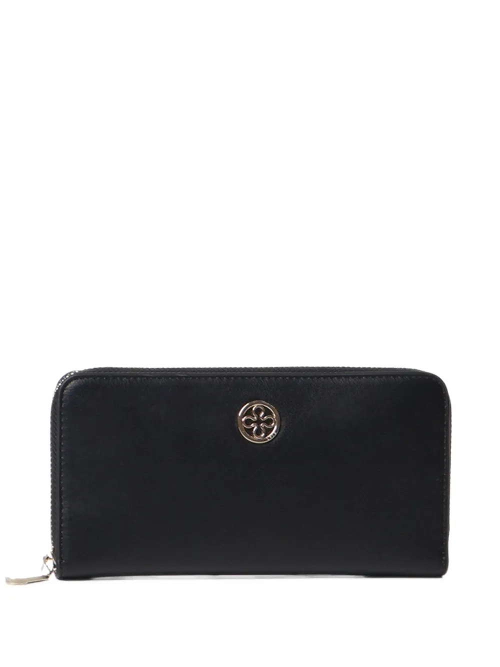 V°73 logo-plaque zip-around wallet - Schwarz
