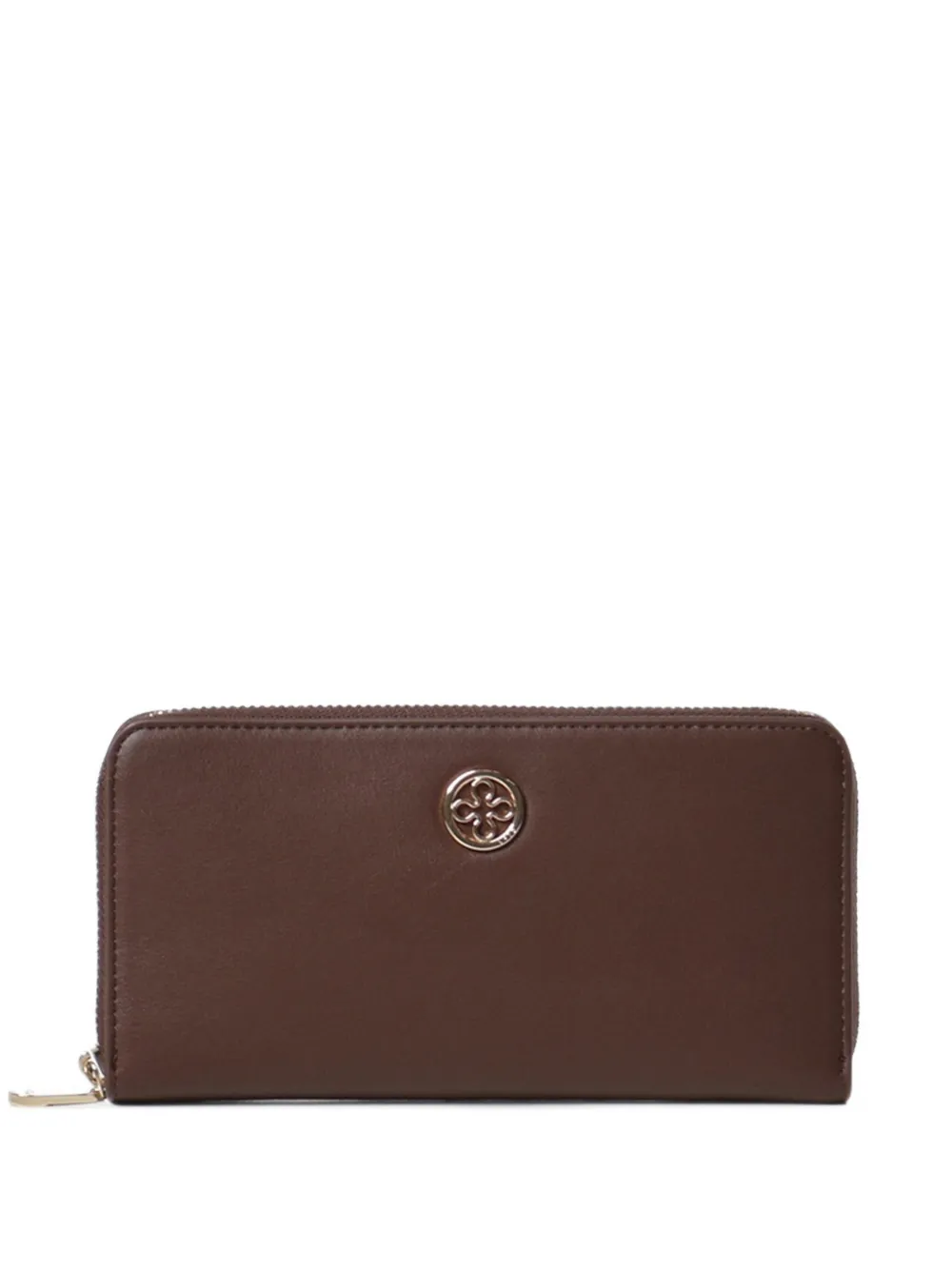 V°73 logo-plaque zip-around wallet - Braun