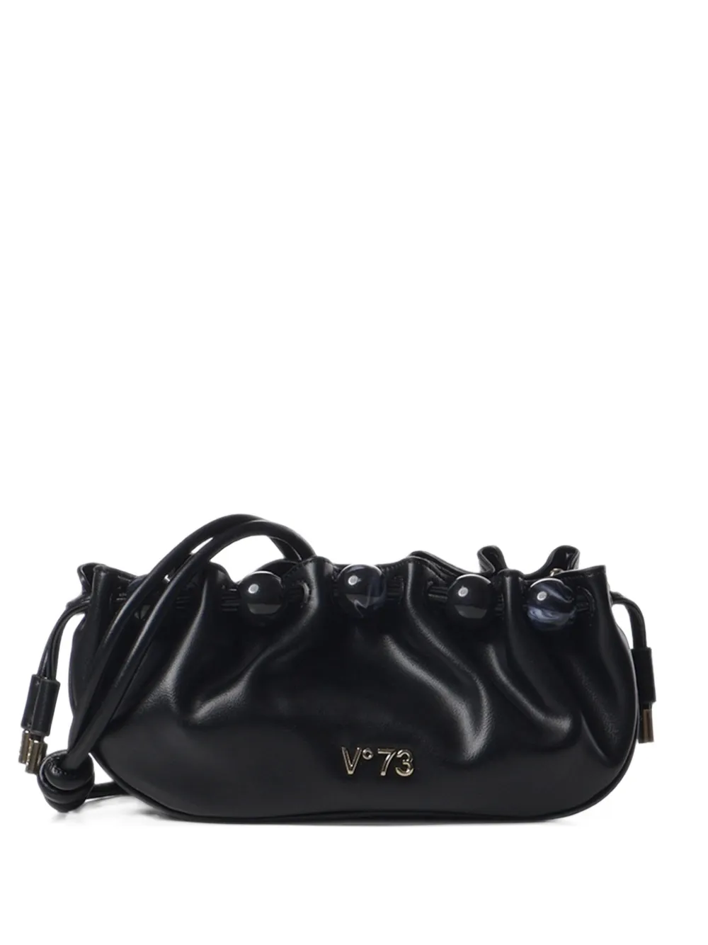 V°73 Topaz chibead-embellished ruched mini bag - Schwarz