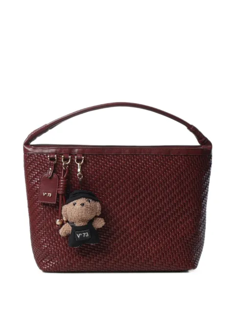V°73 Zelda woven-design teddy-charm shoulder bag